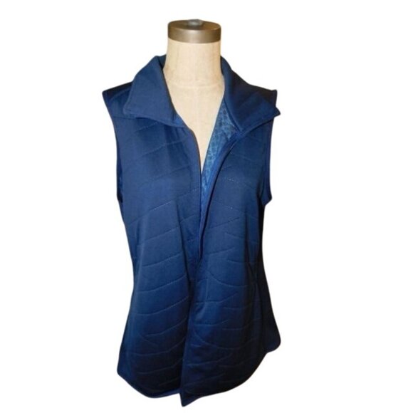 Under Armour Size XL Navy Blue Activewear Zip Front Vest - Picture 1 of 2